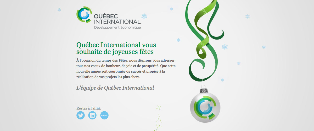 Réalisation infolettre Québec Internationale